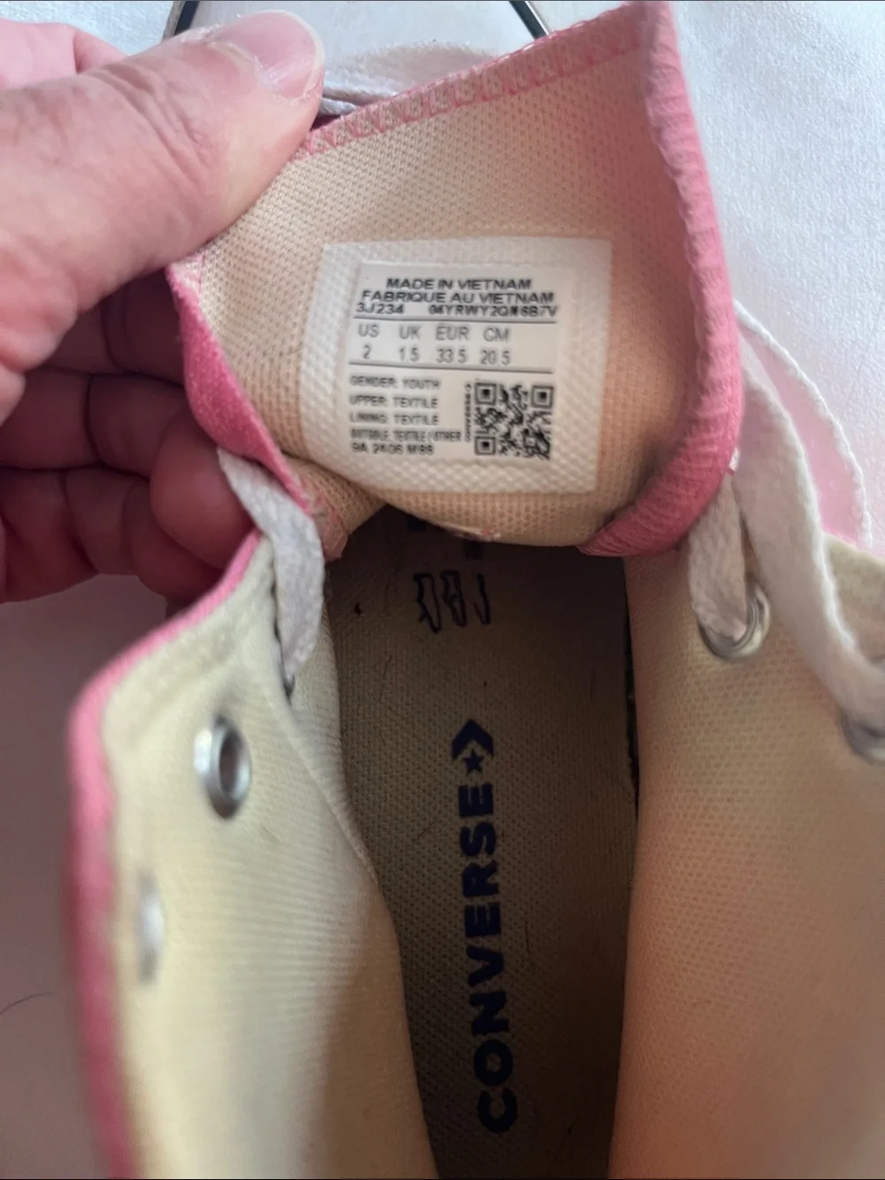 Converse Kids Pink High-Top Sneakers with White Accents